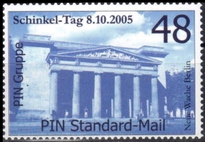 PIN AG: MiNr. 107 I, 08.10.2005, "Schinkel-Tag - Auftakt zum Schinkel-Jahr 2006", Satz, postfrisch