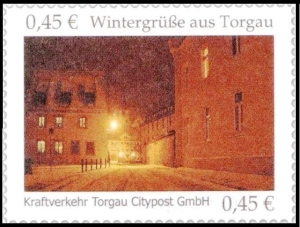 Kraftverkehr Torgau Citypost: MiNr. 12, 02.12.2008, "Wintergrüße aus Torgau", Satz, postfrisch