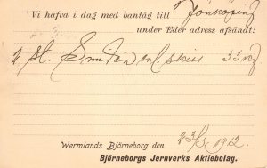 Schweden: MiNr. , 00.00.0000, König Gustav V., Ganzsache, privater Zudruck, Tagesstempel, echt gelaufen