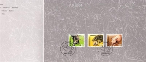 Schweiz: MiNr. 1886 - 1888, 07.09.2004, "Schweizer Tierschutz STS", Geschenkkarte, Ersttagssonderstempel