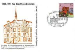 BRD: 12.09.1999, Tag des offenen Denkmals, Frankfurt (Oder), Ganzsache (Umschlag), Sonderstempel