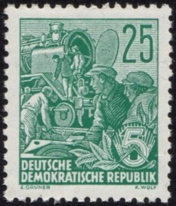 DDR: MiNr. 415 X II, 21.11.1953, Fünfjahrplan (II), geprüft, postfrisch