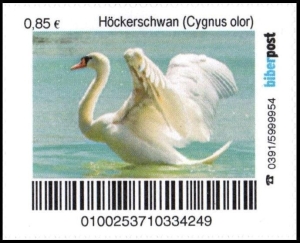 Biberpost: 01.09.2015, "Vögel: Höckerschwan", Satz, postfrisch