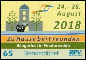 RPV: MiNr. 632, 06.07.2018, Sängerfest in Finsterwalde, Satz, postfrisch