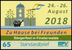 RPV: MiNr. 632, 06.07.2018, "Sängerfest in Finsterwalde", Satz, postfrisch