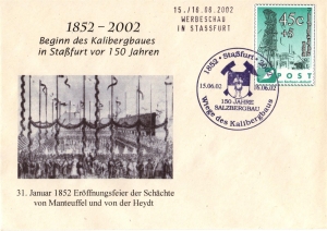 Grüne Post: MiNr. 4, 15.06.2002, 150 Jahre Kalibergbau in Staßfurt, Satz, Ersttagsbrief (FDC,Umschlag), Zusatzstempel, Ersttagsstempel