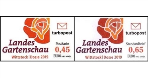 Turbopost: MiNr. 177 - 178, 07.03.2019, "Landesgartenschau in Wittstock, 2019", Satz, postfrisch