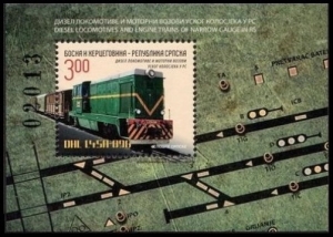 Bosnien-Herzegowina: MiNr. 546 Bl. 25, 01.07.2011, Diesellokomotiven, Block, postfrisch