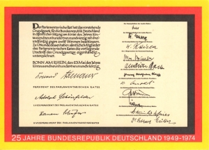 BRD: MiNr. PSo 4, 15.05.1974, 25 Jahre Bundesrepublik Deutschland, Tagesstempel