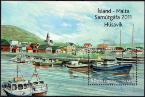 Island: MiNr. 1329 Bl. 54, 15.09.2011, "Freundschaft mit Island - Fischereiorte", Satz (Block), postfrisch