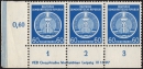 DDR - Dienstmarken A: MiNr. 15 x X I, 15.08.1954,...