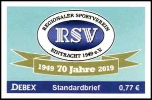 DEBEX: MiNr. 64, 01.07.2019, "70 Jahre RSV Eintracht 1949 e. V.", Satz, postfrisch