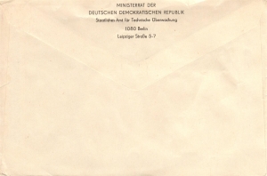 DDR - Dienstpost: Postabfertigung, Haus der Ministerien, Ganzstück, echt gelaufen