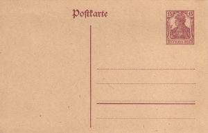 DR: MiNr. P 116 I, 00.00.1919, "Germania", Ganzsache, ungebraucht