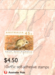 Australien: MH 73 (MiNr. 1279 II - 1284 II), 02.01.1992, Gefährdete Tiere (b), postfrisch