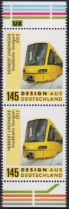 BRD: MiNr. 3349, 07.12.2017, "Design aus Deutschland (III): Stadtbahn Stuttgart", Satz (Paar), postfrisch