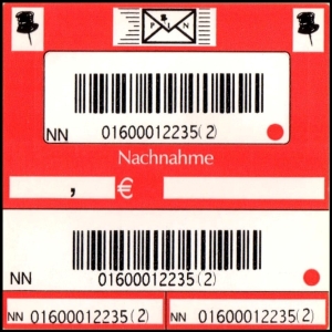 PIN AG: Marke für Zusatzleistung "Nachnahme", rot, postfrisch