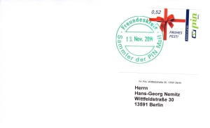 PIN Mail: MiNr. 170, 02.11.2012, "Weihnachten 2012", Ganzstück (Umschlag), Sonderstempel