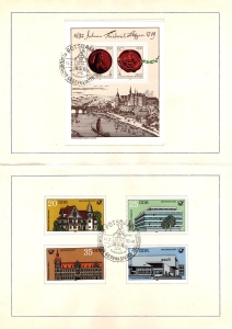 DDR: MiNr. 2671 - 2676,14.02.1982, Gedenkblatt: Tag der Werktätigen, offizielle Klappkarte, Sonderstempel