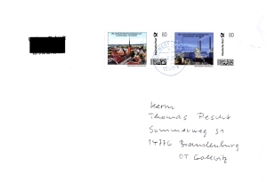 Deutsche Post: 00.00.2019, Städtepartnerschaft Leverkusen - Schwedt, Satz, Ganzstück