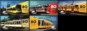 PostModern: MiNr. 613 - 617, 08.09.2022, "150 Jahre Straßenbahn Dresden", Satz, postfrisch