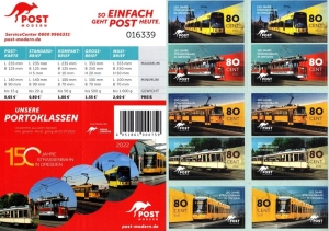 PostModern: MiNr. 613 - 617 MH 210, 08.09.2022, "150 Jahre Straßenbahn Dresden", Markenheftchen, postfrisch