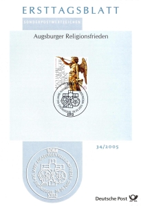 BRD: MiNr. 2488, "Augsburger Religionsfrieden", Ersttagsblatt (ETB), Ersttagssonderstempel