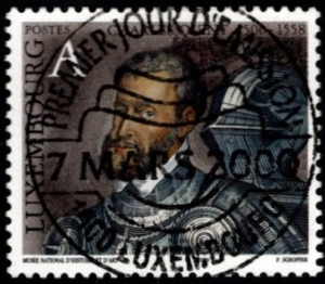 Luxemburg: MiNr. 1494, 07.03.2000, "500. Geburtstag von Kaiser Karl V.", Satz, Ersttagsstempel