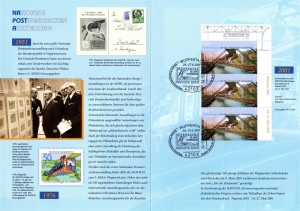 BRD: MiNr. 2171, 08.03.2001, "Für die Briefmarke: 100 Jahre Wuppertaler Schwebebahn", Erinnerungsblatt (EB), Ersttagssonderstempel