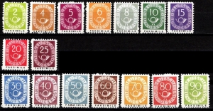 BRD: 1951, MiNr. 123 - 138 als Faksimile, postfrisch