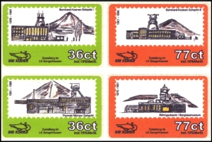 Sangerhäuser Kurier: MiNr. 5 II - 8 II, 11.07.2005, "Schachtanlagen im Landkreis Sangerhausen", Satz, postfrisch