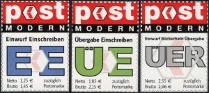 PostModern: MiNr. 7 - 9, 01.07.2003, "Zusatzleistungen", Satz, postfrisch