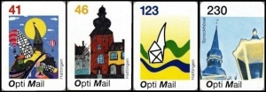 Opti Mail: MiNr. 6 - 9, 10.03.2004, "Regionale Malerei (II)", Satz, postfrisch