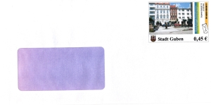 ZSBB: MiNr. UB 1 II, 04.10.2004, "Stadt Guben", Ganzsache (Umschlag), ungebraucht