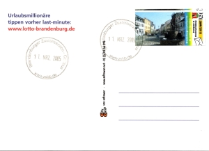 ZSBB: Nr. 1, 00.00.2004, "ZSBB Spremberg", Ganzstück (Postkarte), Tagesstempel ZSBB