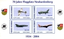 Oderlandbrief: MiNr. 3 B - 6 B Block 1 B, 14.08.2004,...