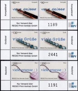 RPV: MiNr. 1 - 5, 01.09.2004, "Kommunikationsmittel", Satz, Bogennummer, postfrisch