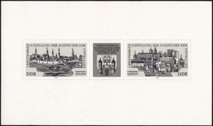 MiNr. 2343 - 2344 S, 18.07.1978, Schwarzdruck "Nationale Briefmarkenausstellung, Magdeburg"