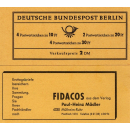 Berlin (West): MH MiNr. 5 a, 13.12.1966,...