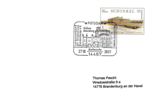 BRD: 27.10.2007, "Tag der Briefmarke, Berlin / Potsdam", Ganzsache (Umschlag), Sonderstempel, echt gelaufen