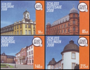 Per Rad: MiNr. 50 - 53, 03.04.2008, "Schlösser der Region (II)", Satz, postfrisch