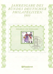 BRD: 1993, Jahresgabe des BDPh e. V., ohne Zeitschrift philatelie