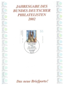 BRD: 2002, Jahresgabe des BDPh e. V., mit Zeitschrift "philatelie"