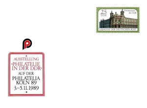 DDR: MiNr. P 104, 03.11.1989, "PHILATELIA KÖLN 89", ungebraucht