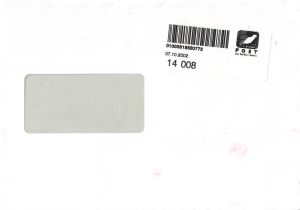 Grüne Post: Label "Grüne Post", Bedarfsbeleg DIN C5