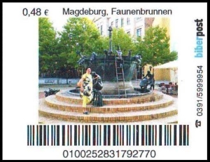 Biberpost: 03.09.2013, "Magdeburg, Faunenbrunnen", Satz, postfrisch