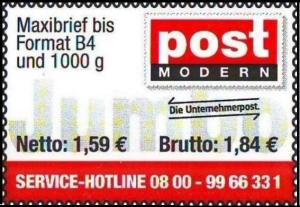 PostModern: MiNr. 13, 01.10.2003, "2. Ausgabe", Wert zu 1,84 EUR, postfrisch