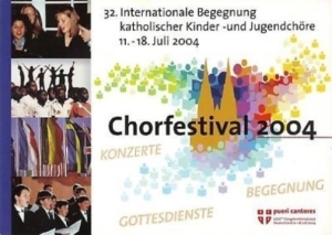 BRD: MiNr. 2318 - 2320, Block 61, "Chorfestival 2004", Erinnerungsblatt (EB), Sonderstempel