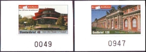 Die Briefboten: MiNr. 11 - 12, 05.10.2006, Neueröffnung des Hans-Otto-Theaters in Potsdam, Satz, Bogennummer, postfrisch