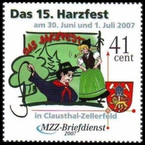 MZZ: MiNr. 5, 26.02.2007, "15. Harzfest 2007", Satz, postfrisch